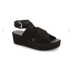 SocietyAmuse x Matisse black suede platform wedges